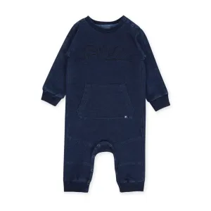 אוברול פילה Long Sleeve Indigo Romper לתינוקות