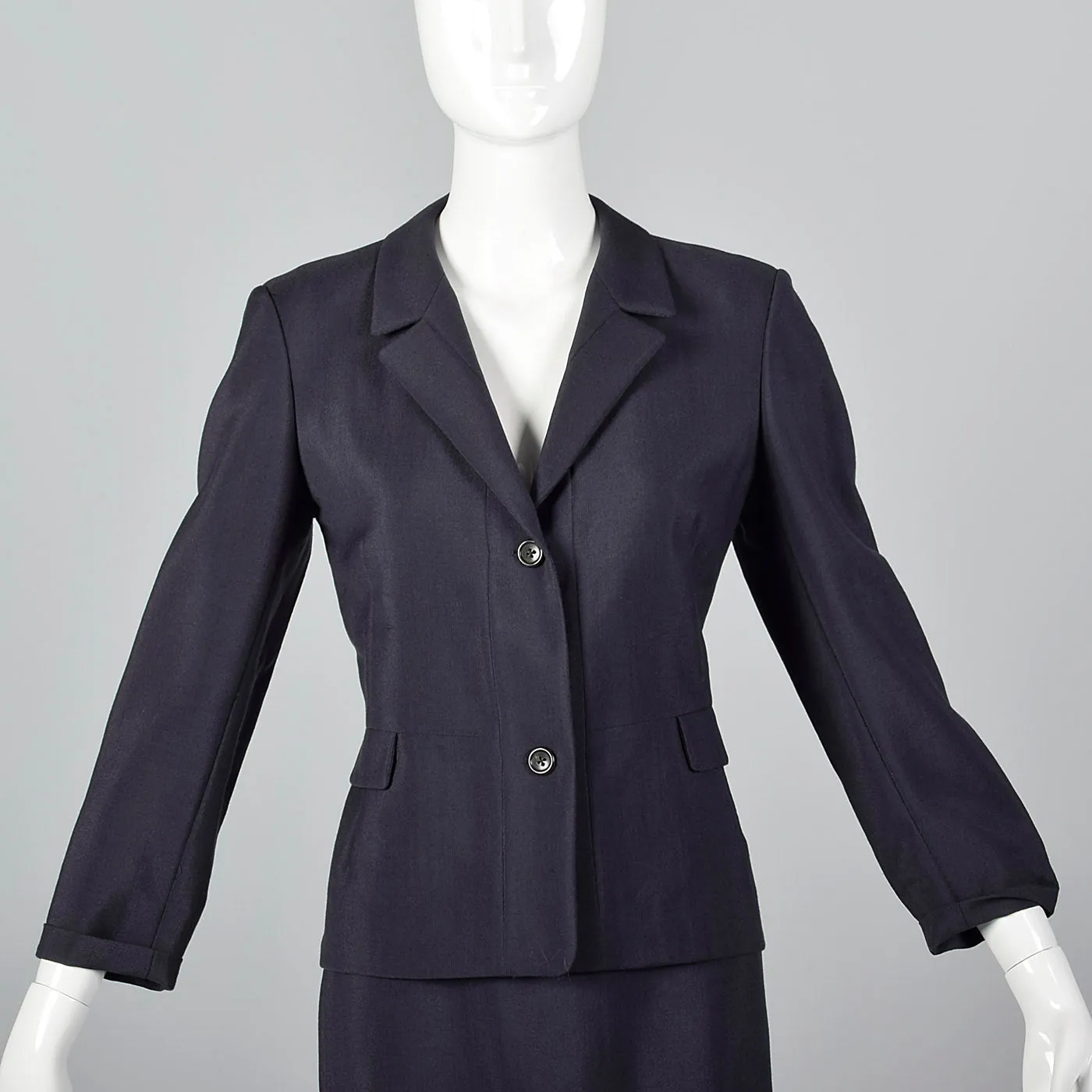 2000s Classic Jil Sander Black Skirt Suit