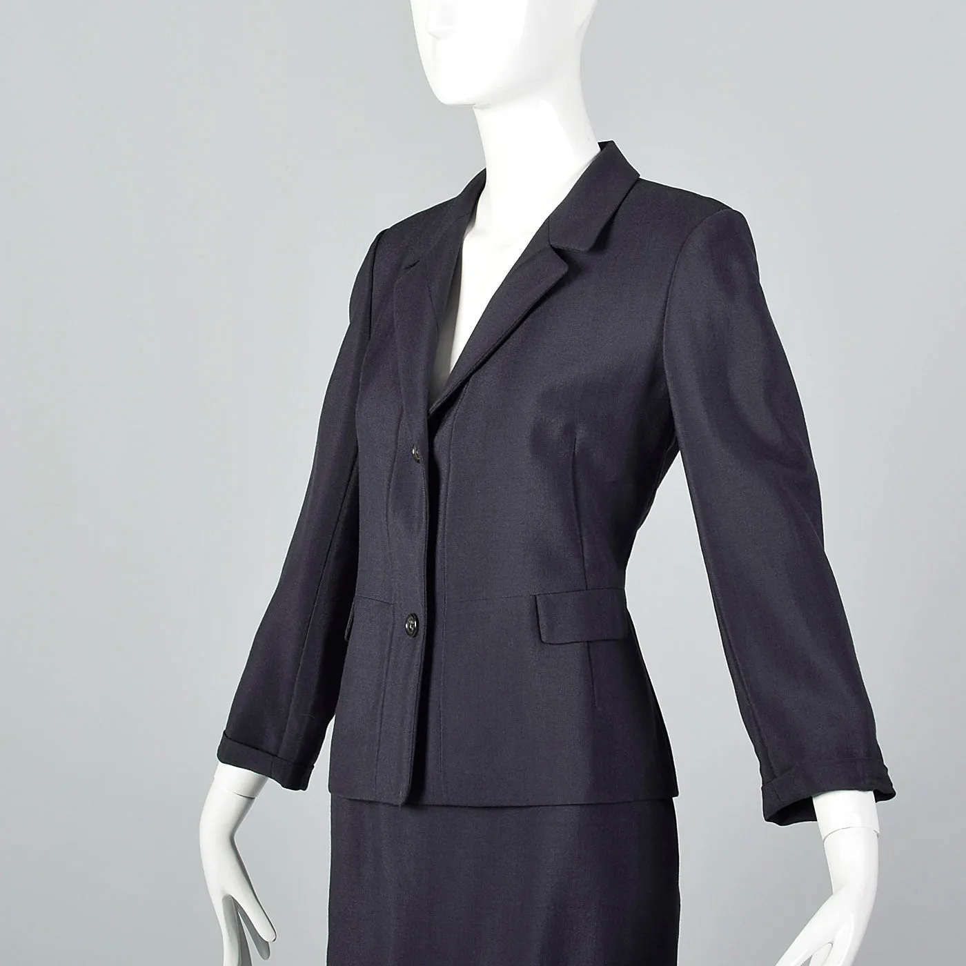 2000s Classic Jil Sander Black Skirt Suit