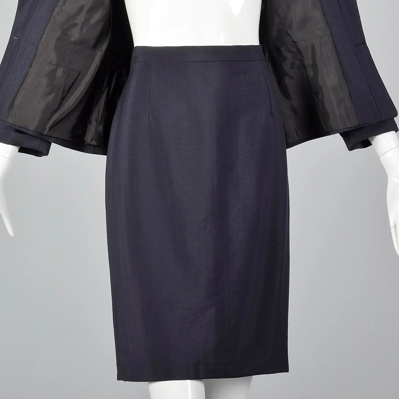 2000s Classic Jil Sander Black Skirt Suit