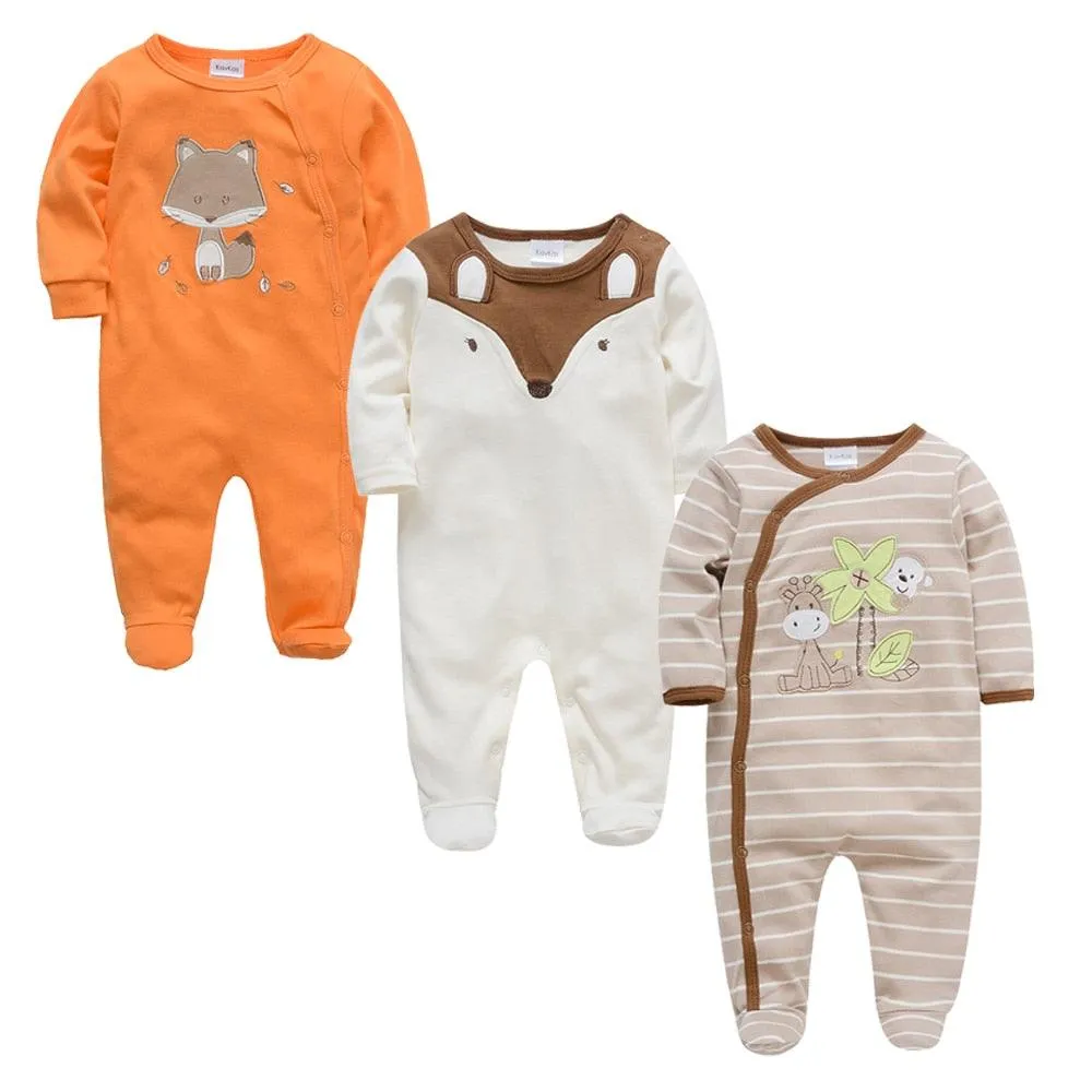 3 pcs/lot Baby Long SleeveSoft Cotton Boys Clothes