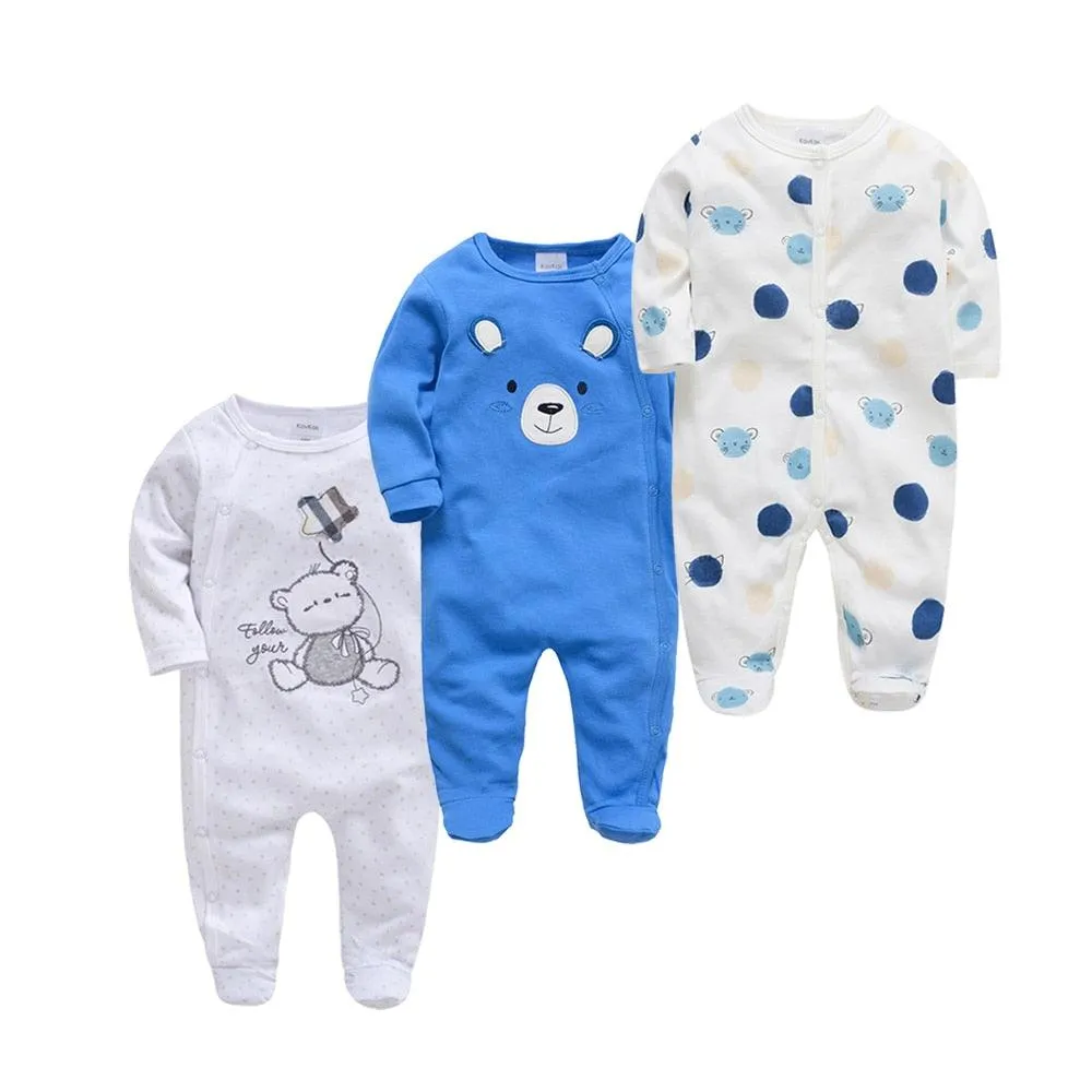 3 pcs/lot Baby Long SleeveSoft Cotton Boys Clothes