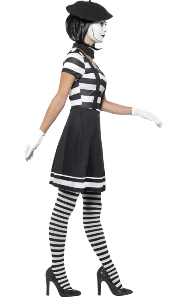 Adult Lady Mime Artist Costume