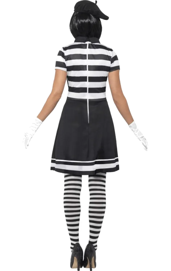 Adult Lady Mime Artist Costume