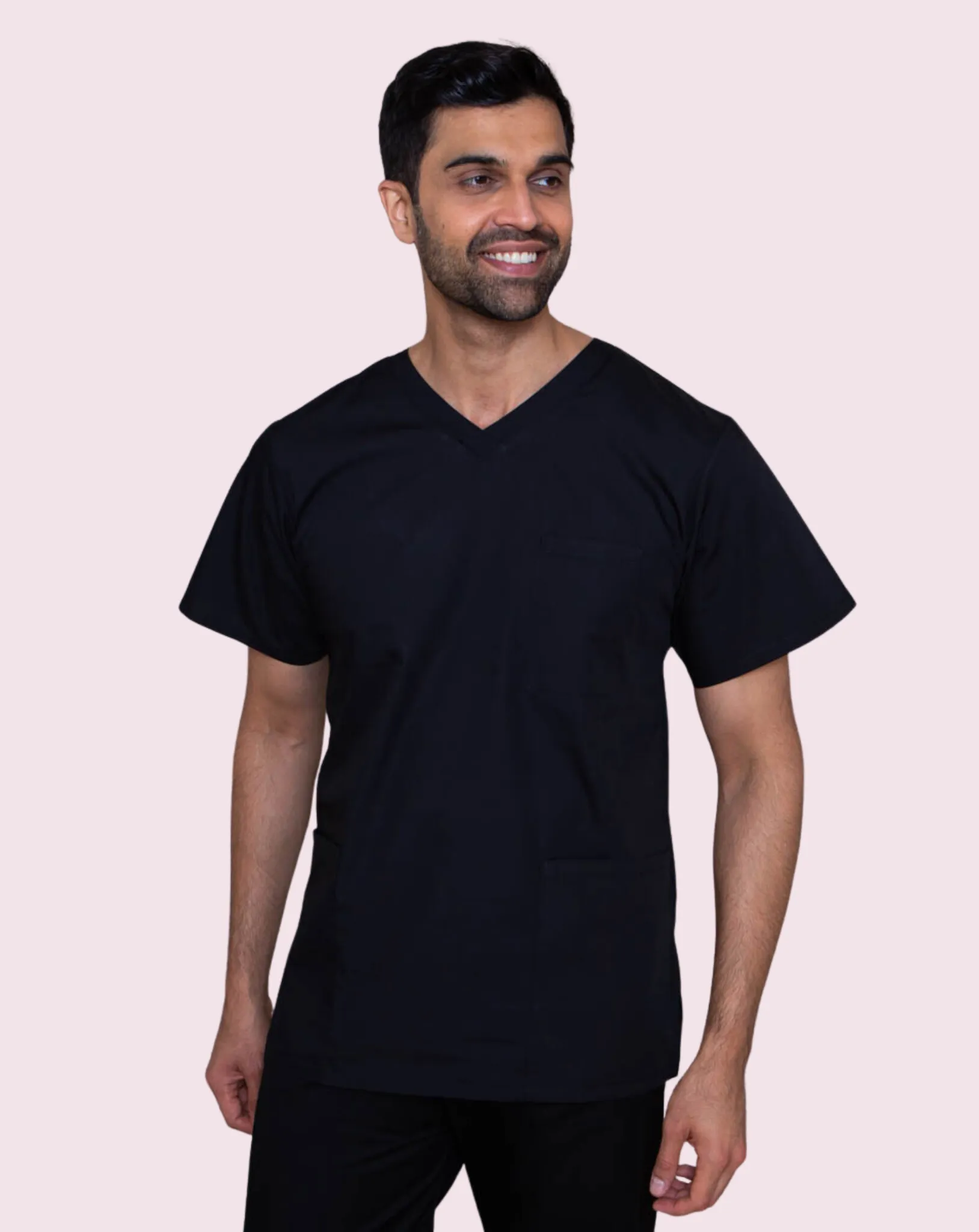 Aria Unisex Lightweight Scrub Tunic - Black