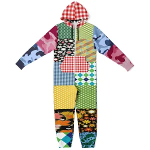 Army Brat Unisex Fleece Unisex Patchwork Romper