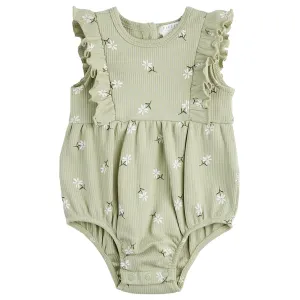 Baby Bubble Romper Knit: Green Lt.