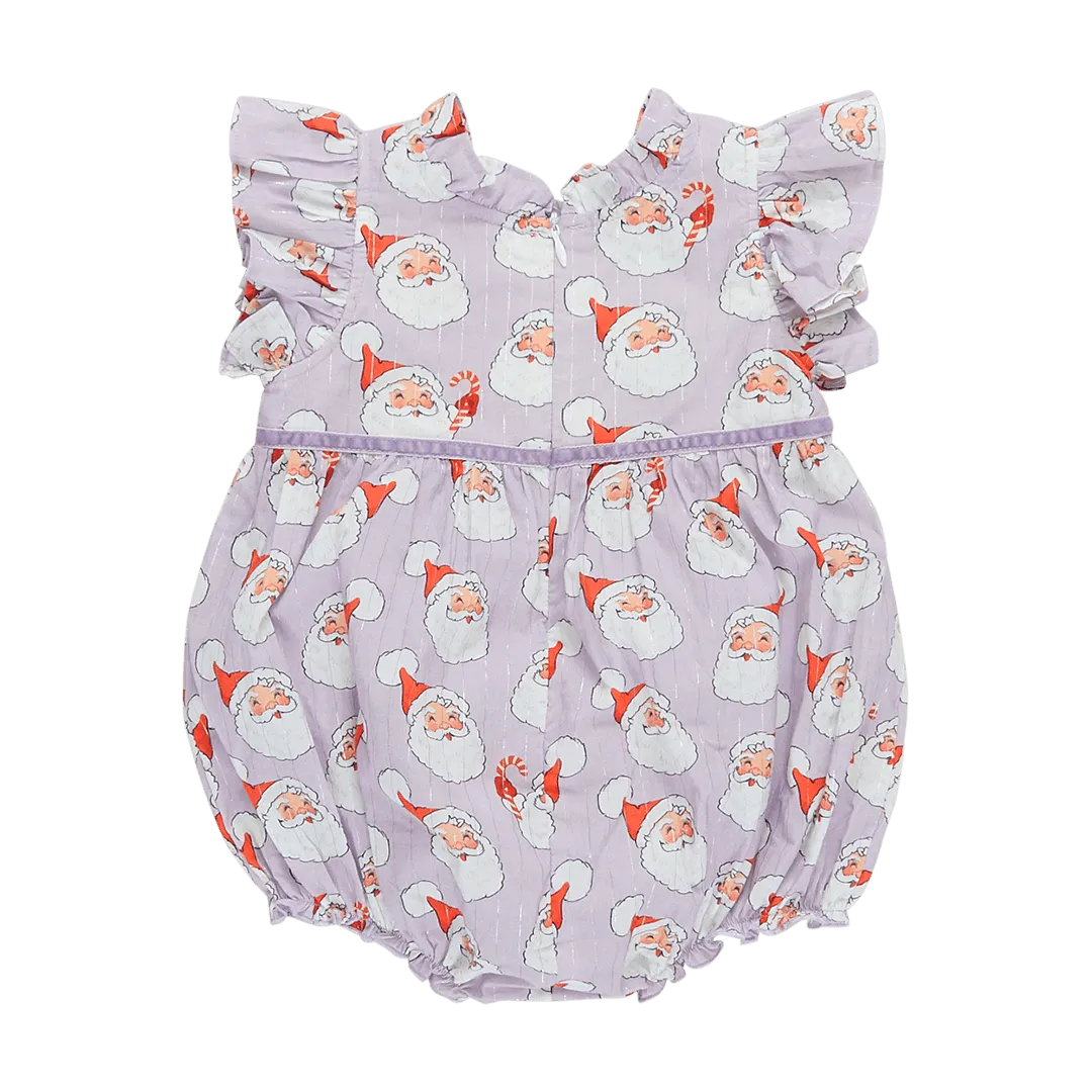 Baby Girl Jumpsuit and Romper | Lavender Santa Bubble | Pink Chicken