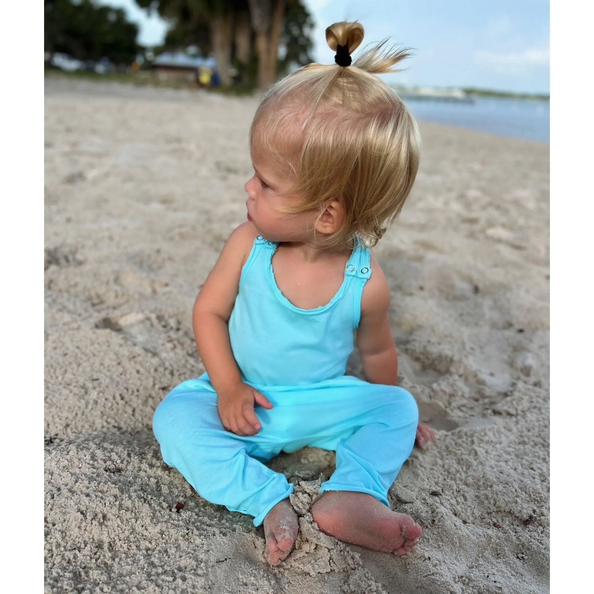 Baby Romper Aqua