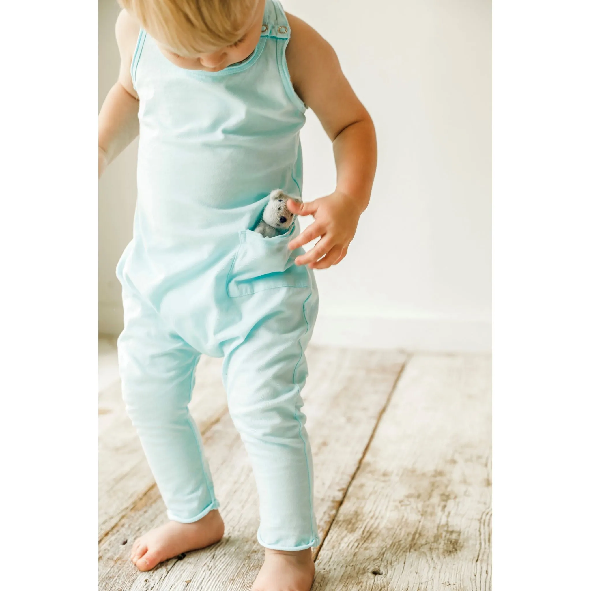 Baby Romper Aqua