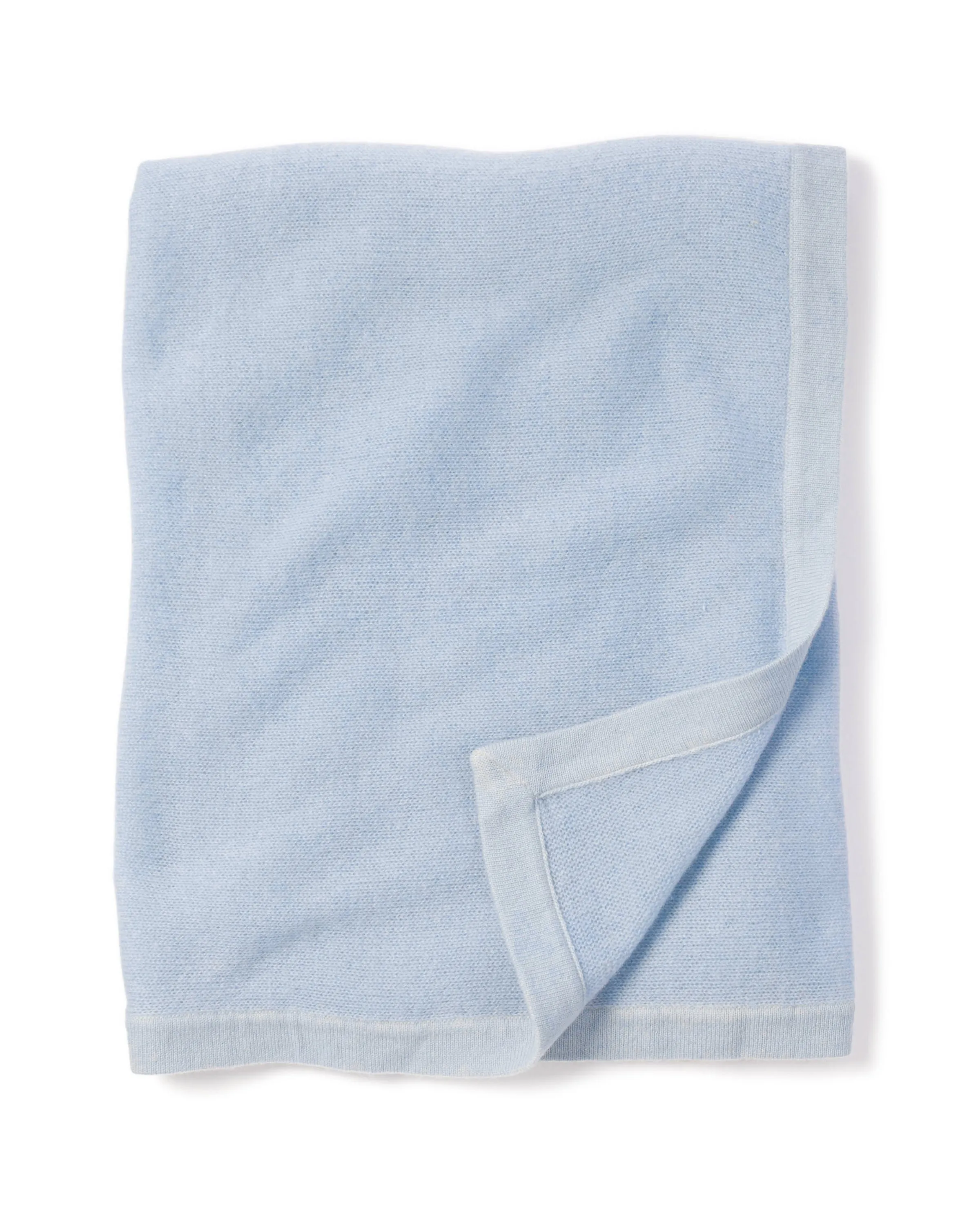 Baby's Light Blue Gingham Classic Romper & Cashmere Blanket Gift Set