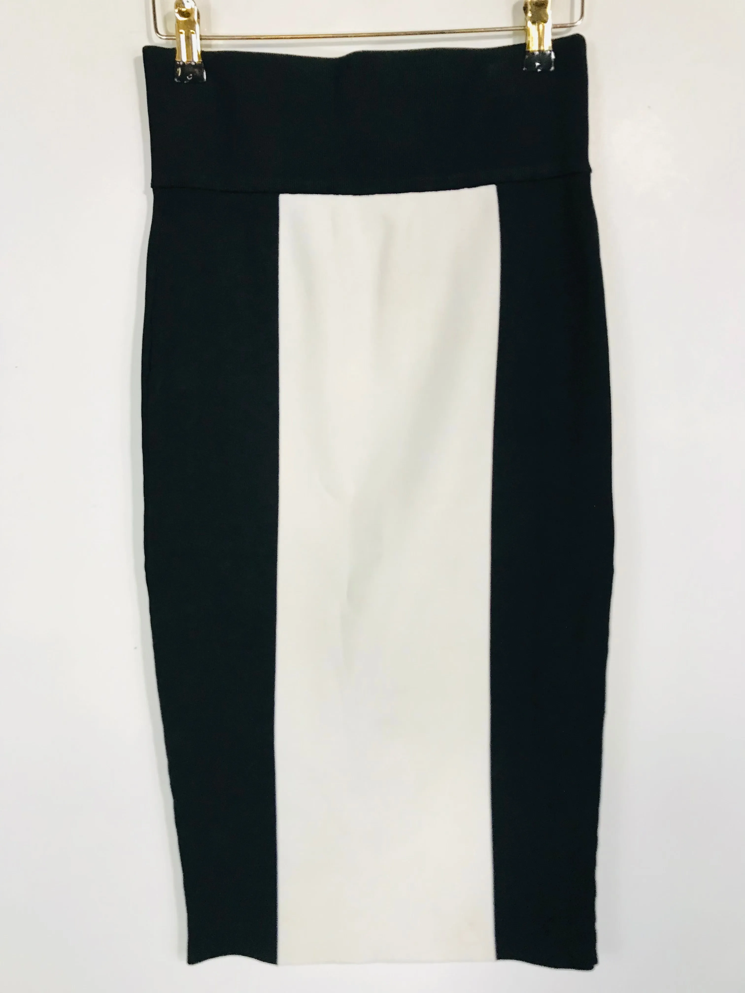 Balmain x H&M Women's Colour Block Smart Pencil Skirt | 38 | Black