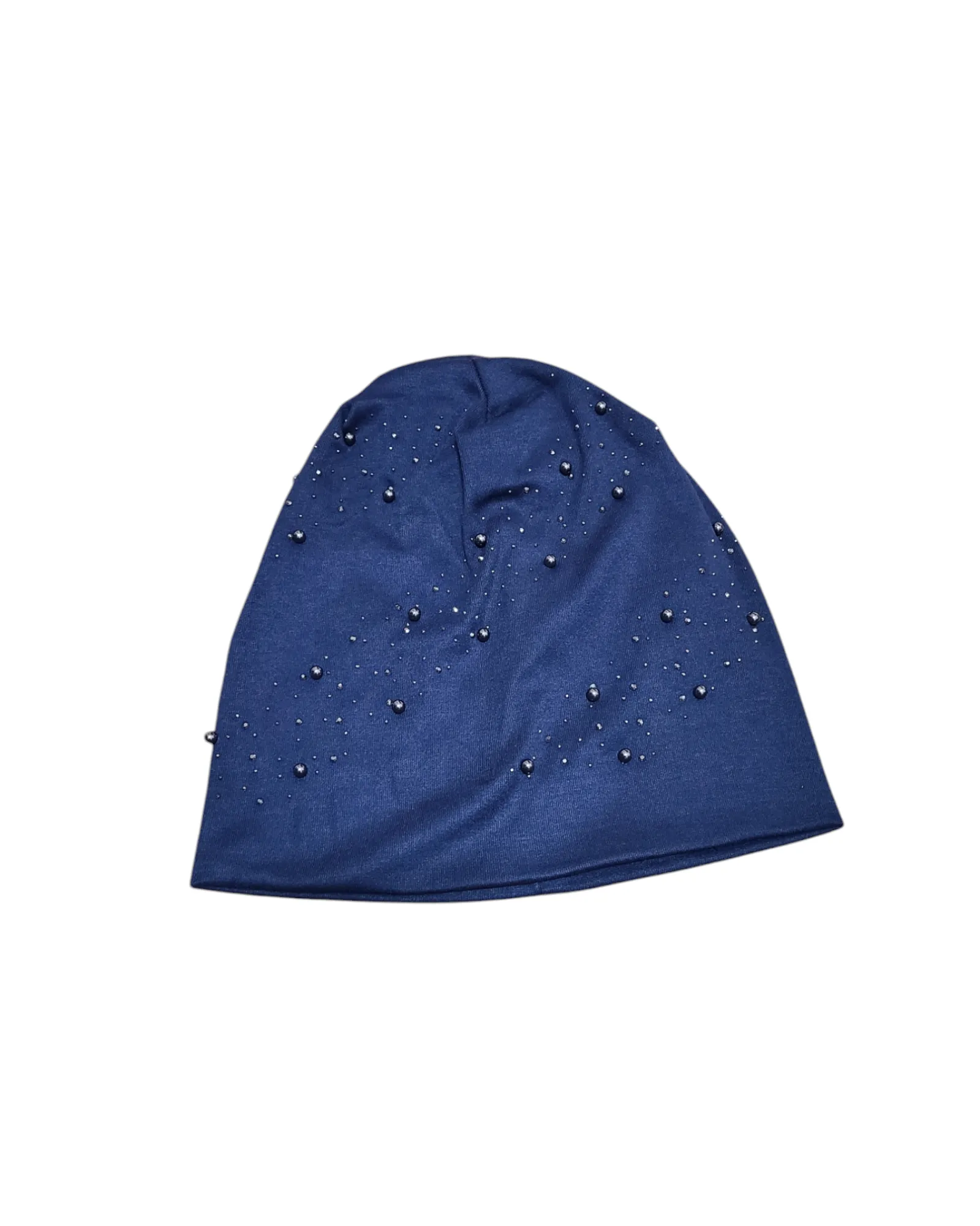 Beanie with Pearls & Rhinestones