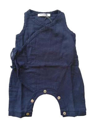 Beaumont Evan Cotton Romper Navy