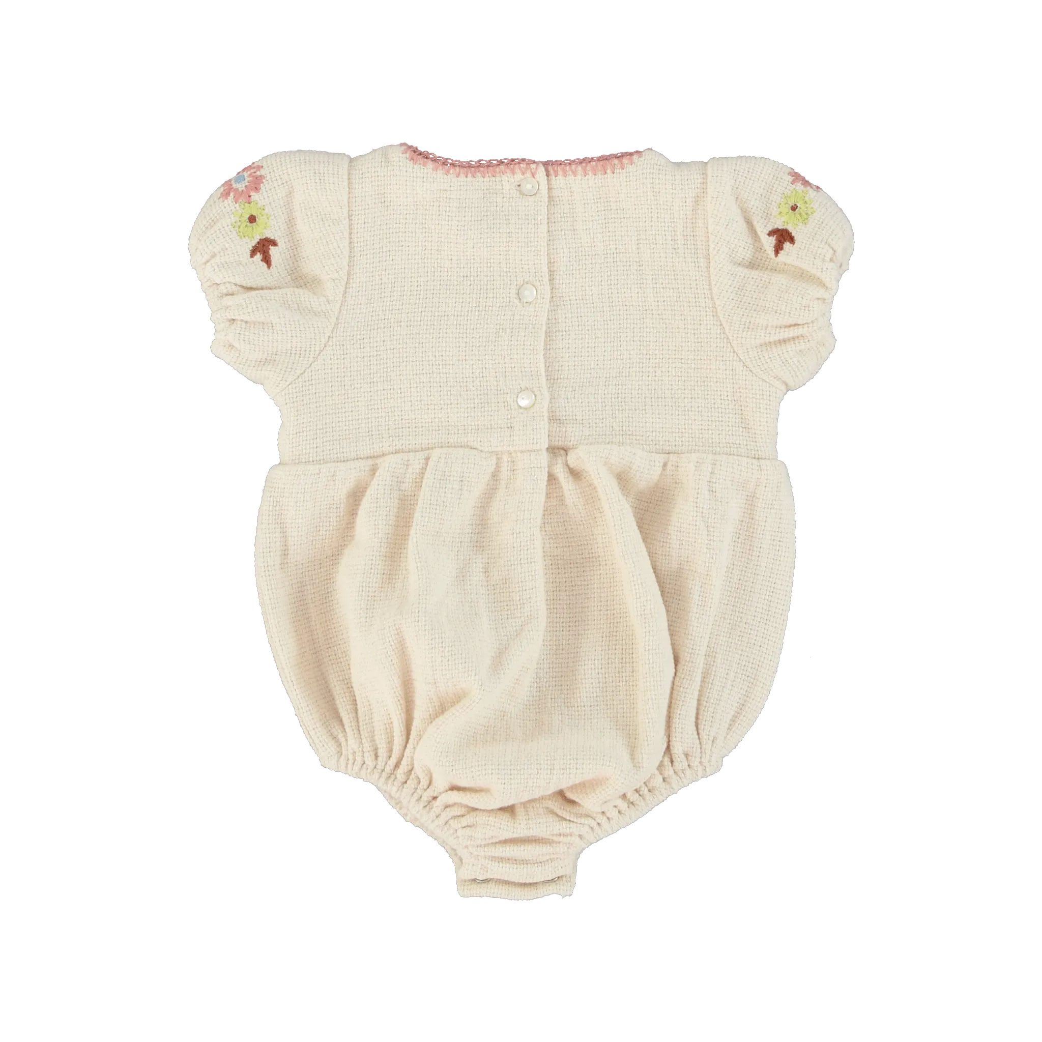 Bebe Organic Rosel Needlepoint Romper