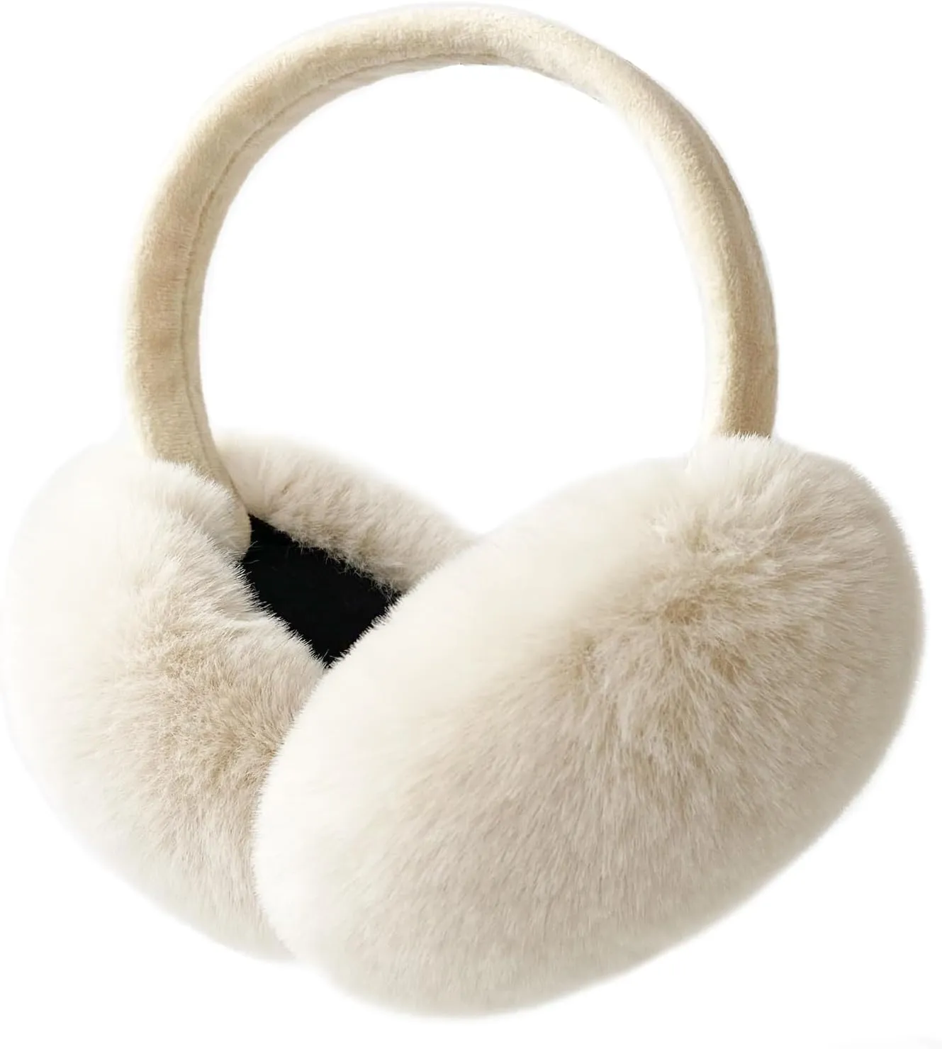 Beige Faux Fur Winter Style Ear Muffs