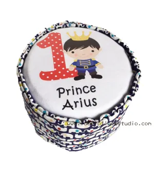 Birthday Prince Personalized Diaper Cake