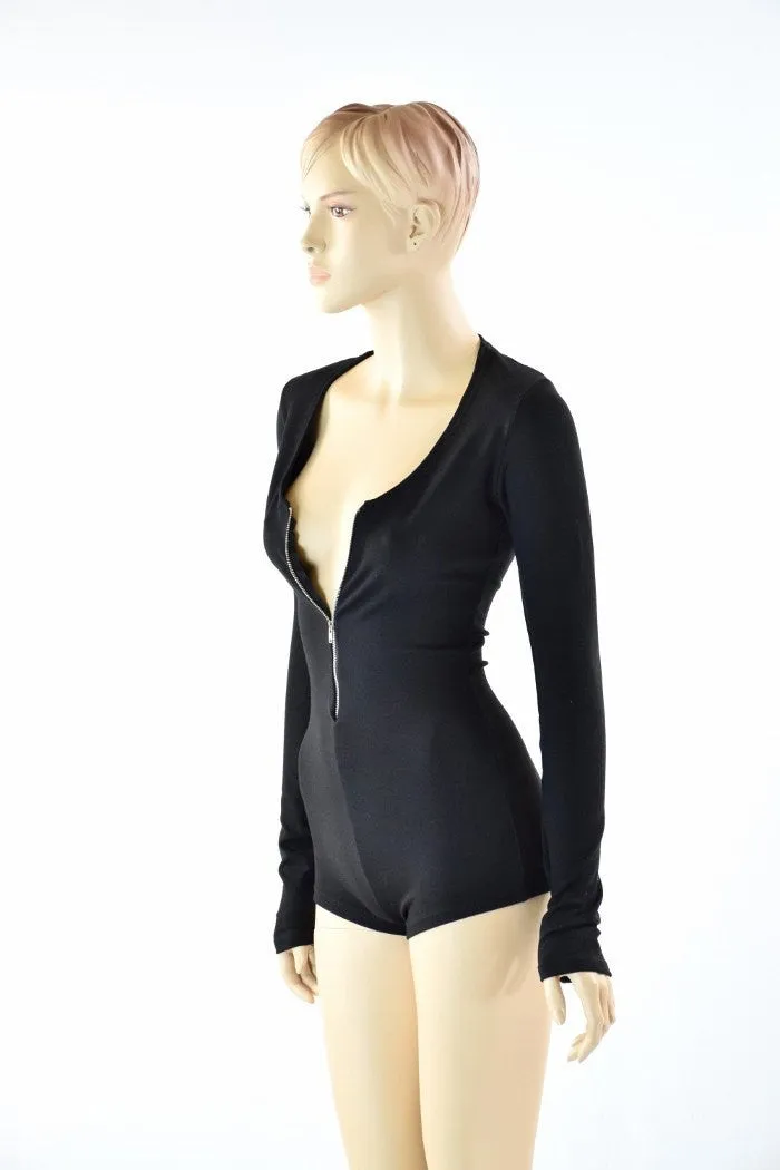 Black Zen Long Sleeve Romper