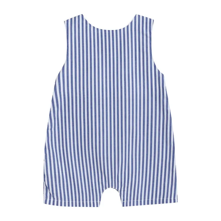 Blue Whale Smocked Short Romper