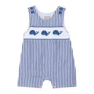 Blue Whale Smocked Short Romper