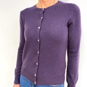 Blueberry Purple Cashmere Cardigan Medium