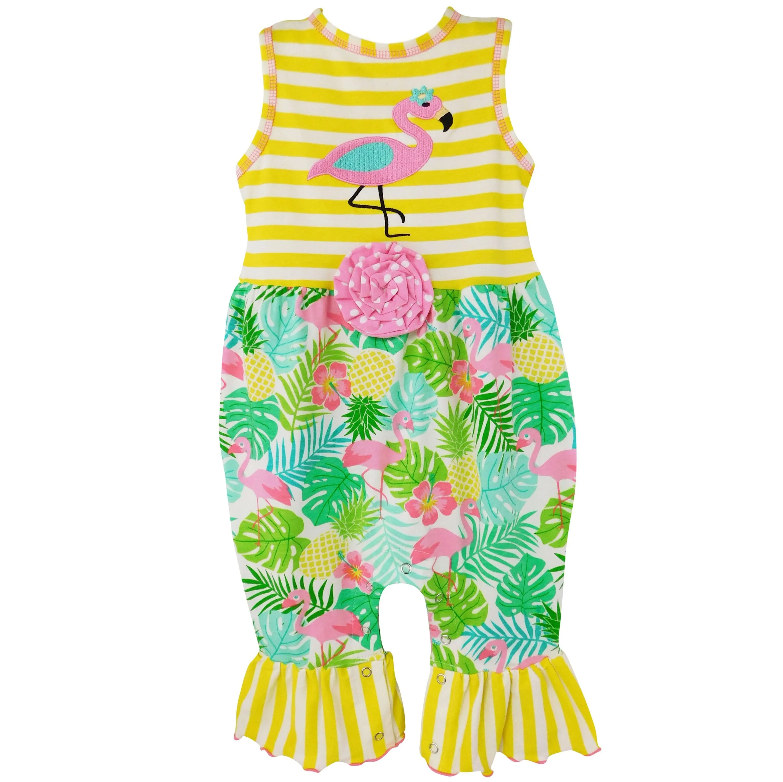 Boutique Baby Girls' Romper Tropical