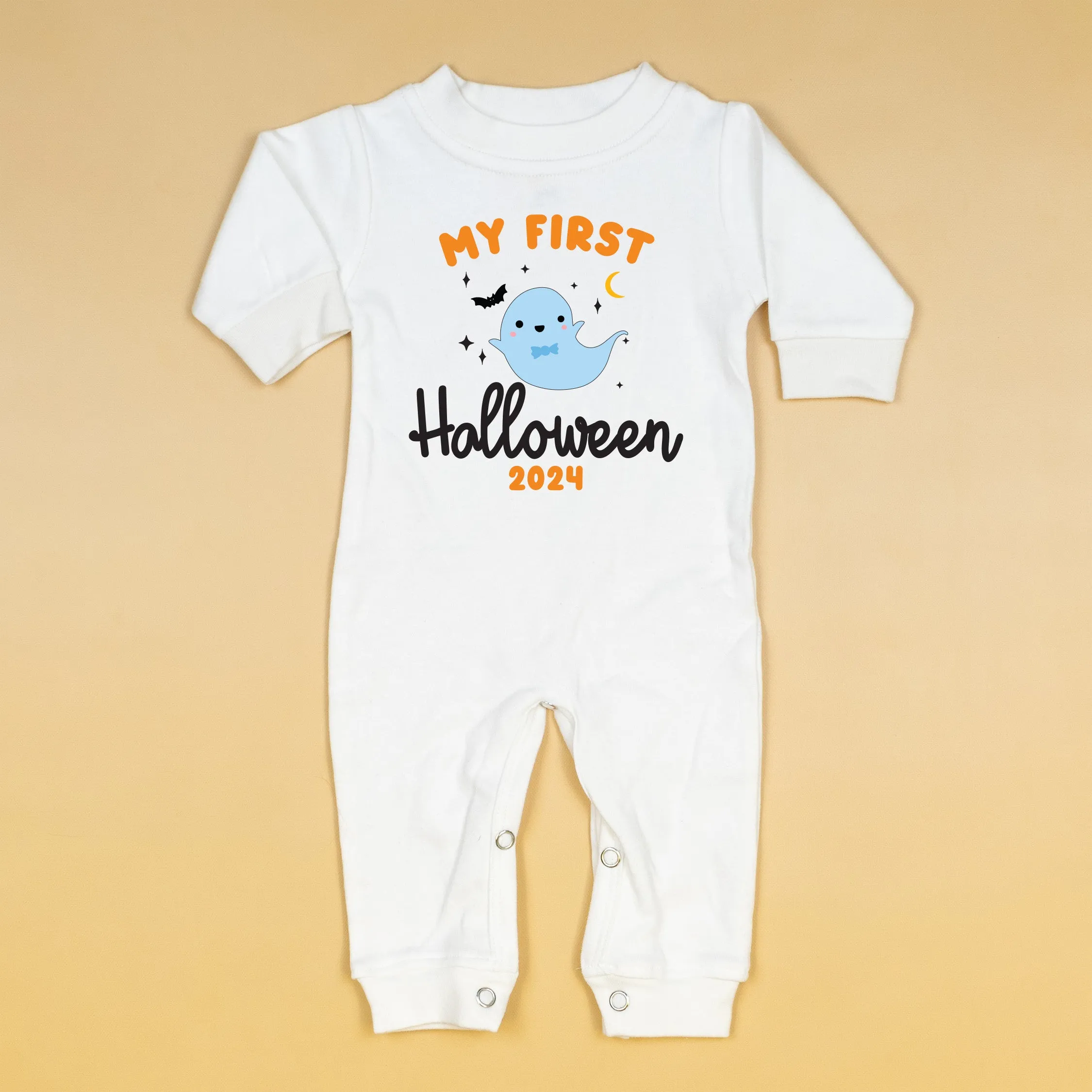 Boy Ghost 1st Halloween | White Long Romper