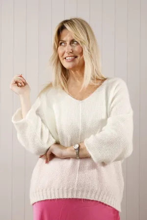 Bryony Brushed Knit Jumper Cream