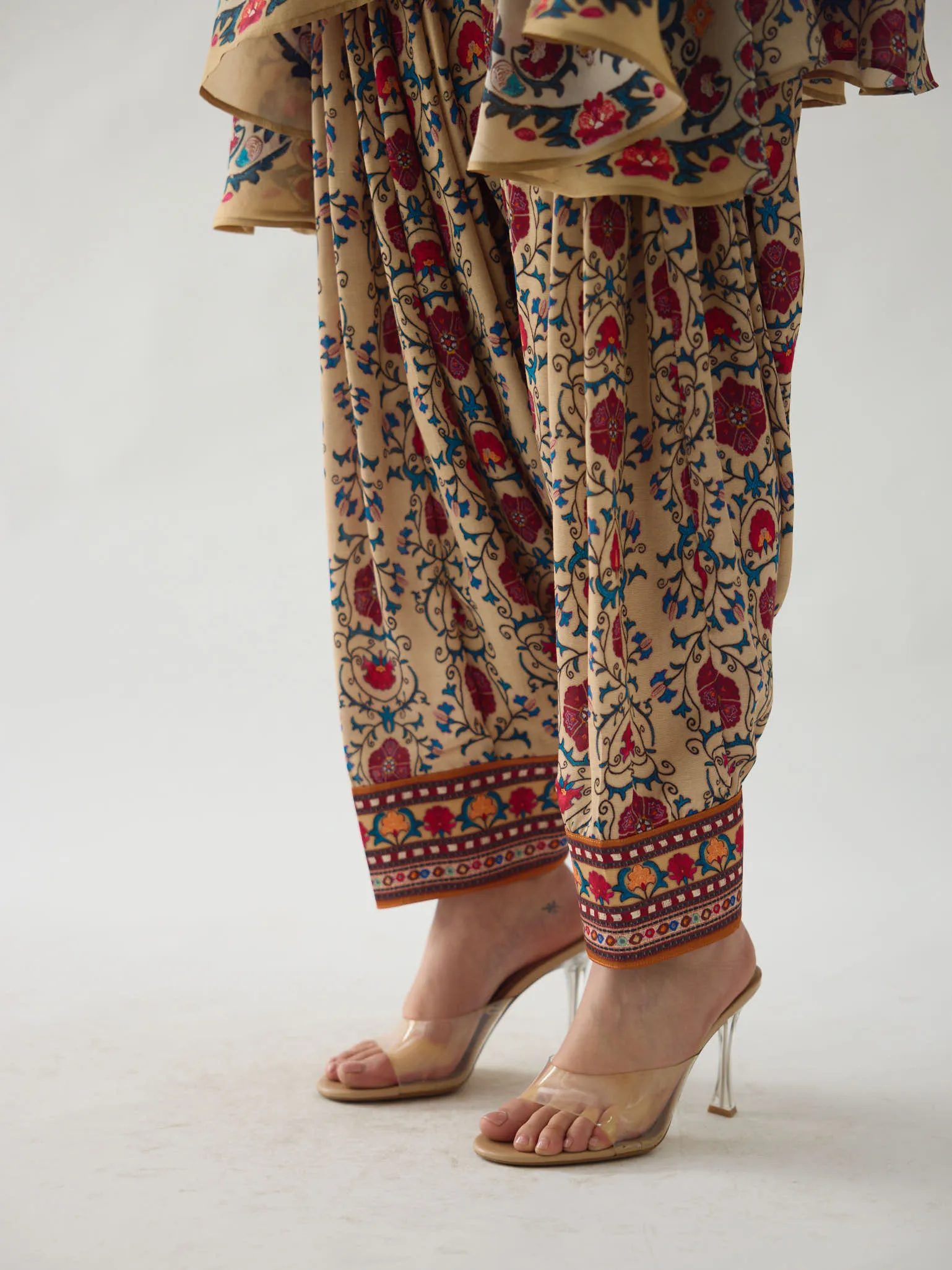 Bukhara Taupe Nilofer Tunic Set