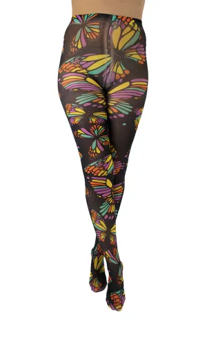 Butterfly Jewel Printed Tights - sizes 4-20