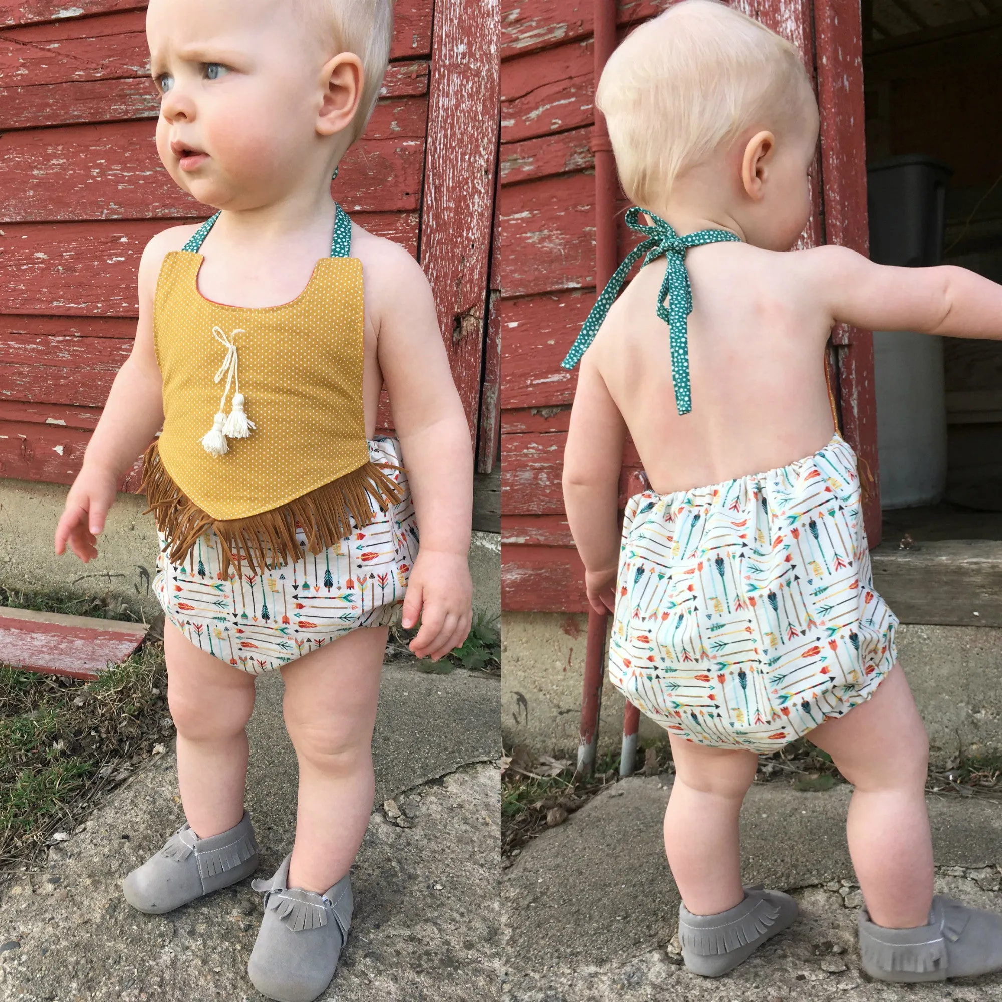 Canyon Romper PDF Pattern Baby NB-2T