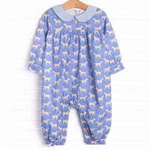 Caring Companion Romper, Blue