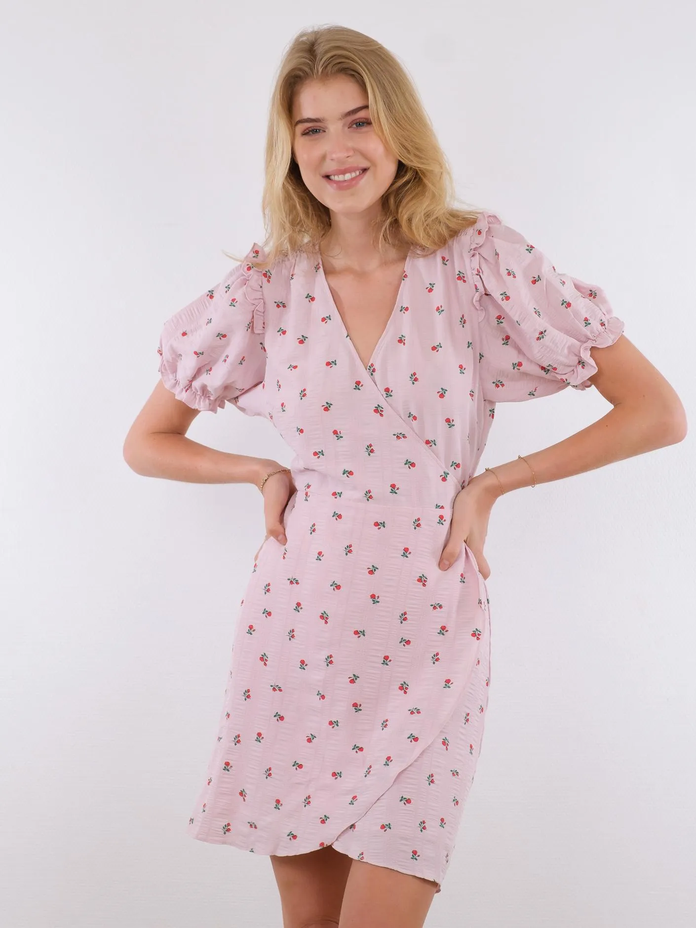 Carla Wrap Dress - Rose