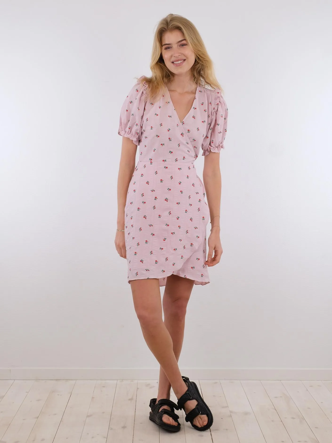 Carla Wrap Dress - Rose