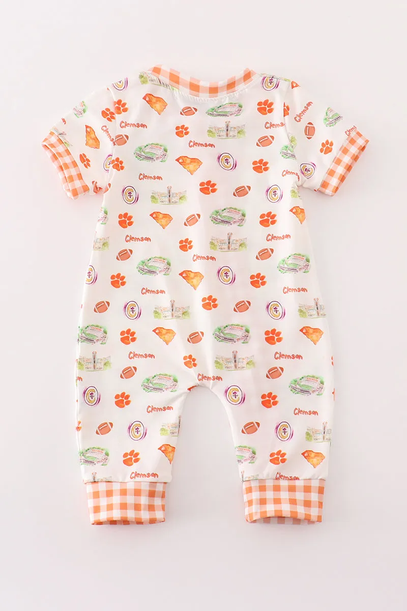 Clemson football baby boy romper