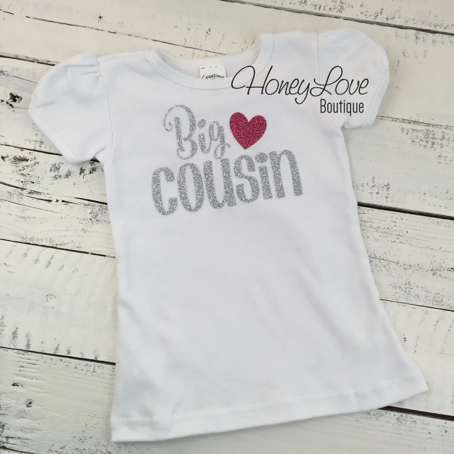 Cousin Bodysuit and Shirts - Silver and Dark Pink Glitter