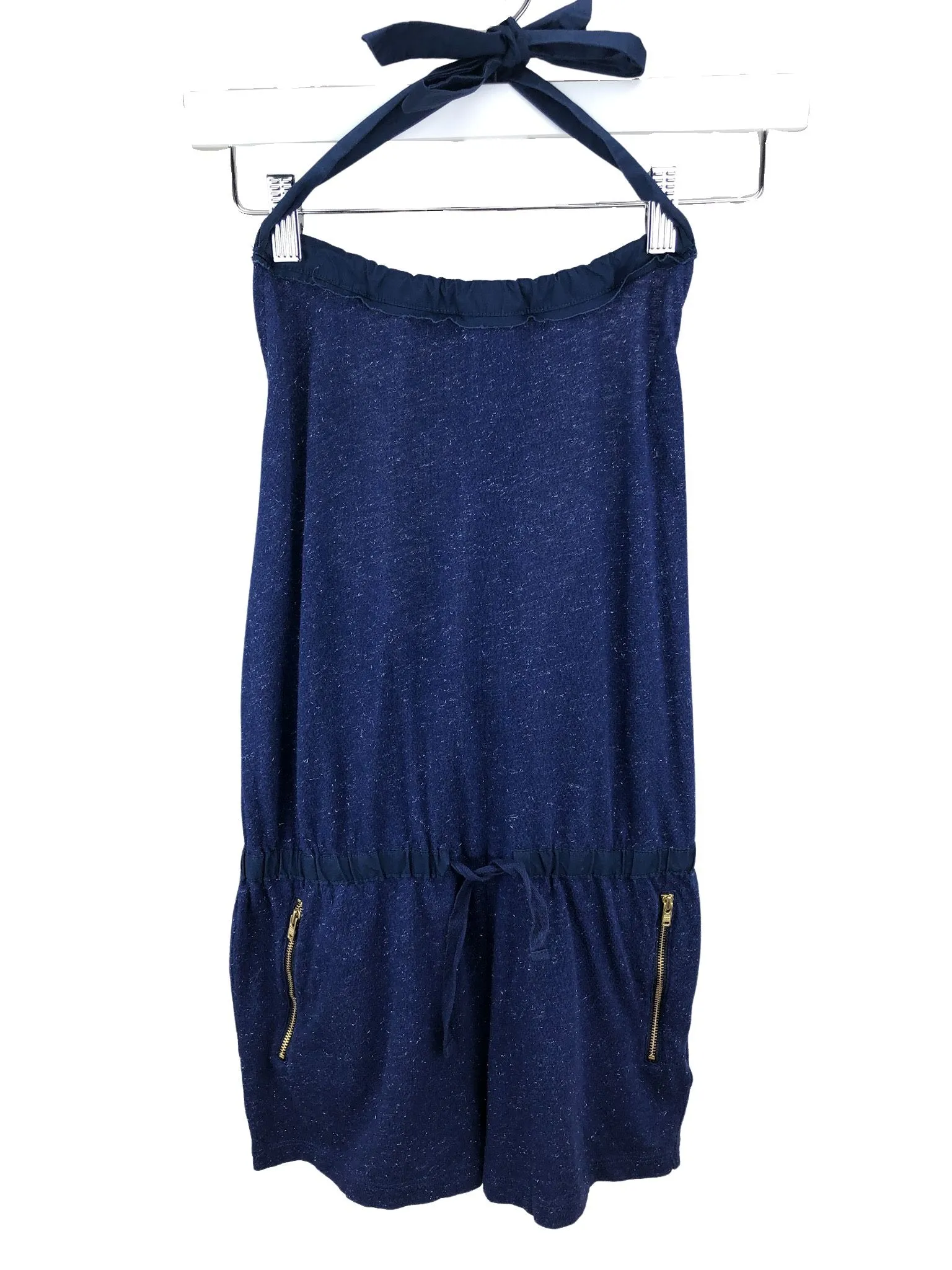 Crewcuts Girls' Sparkle Halter Romper Navy Size 12