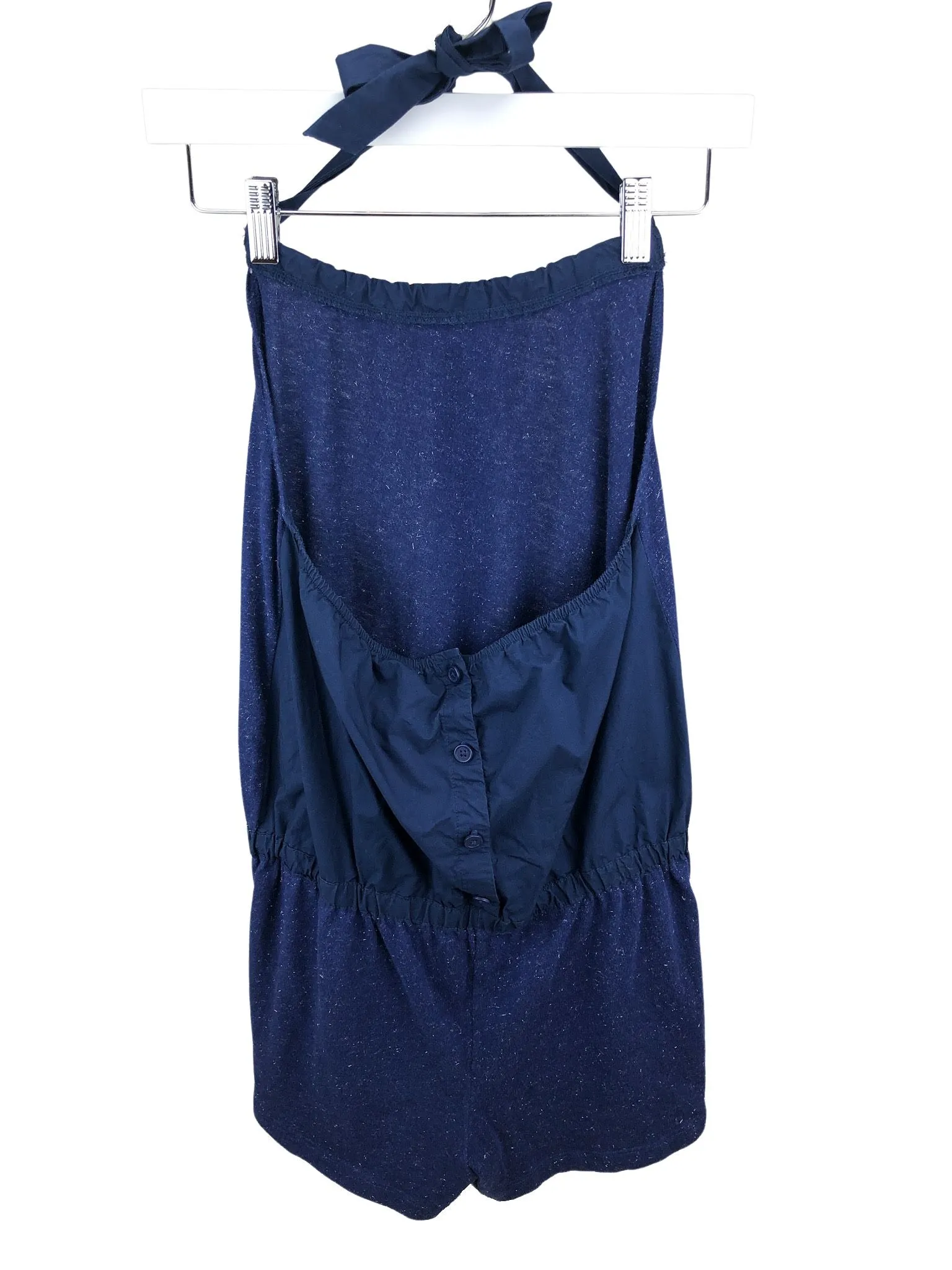 Crewcuts Girls' Sparkle Halter Romper Navy Size 12