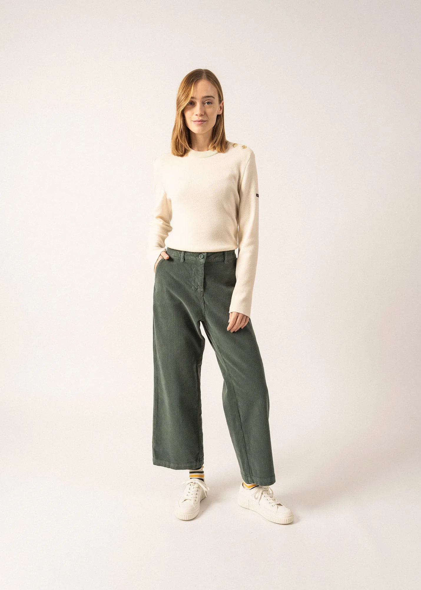 Dax plain sailor jumper - in cashmere (ECUME)