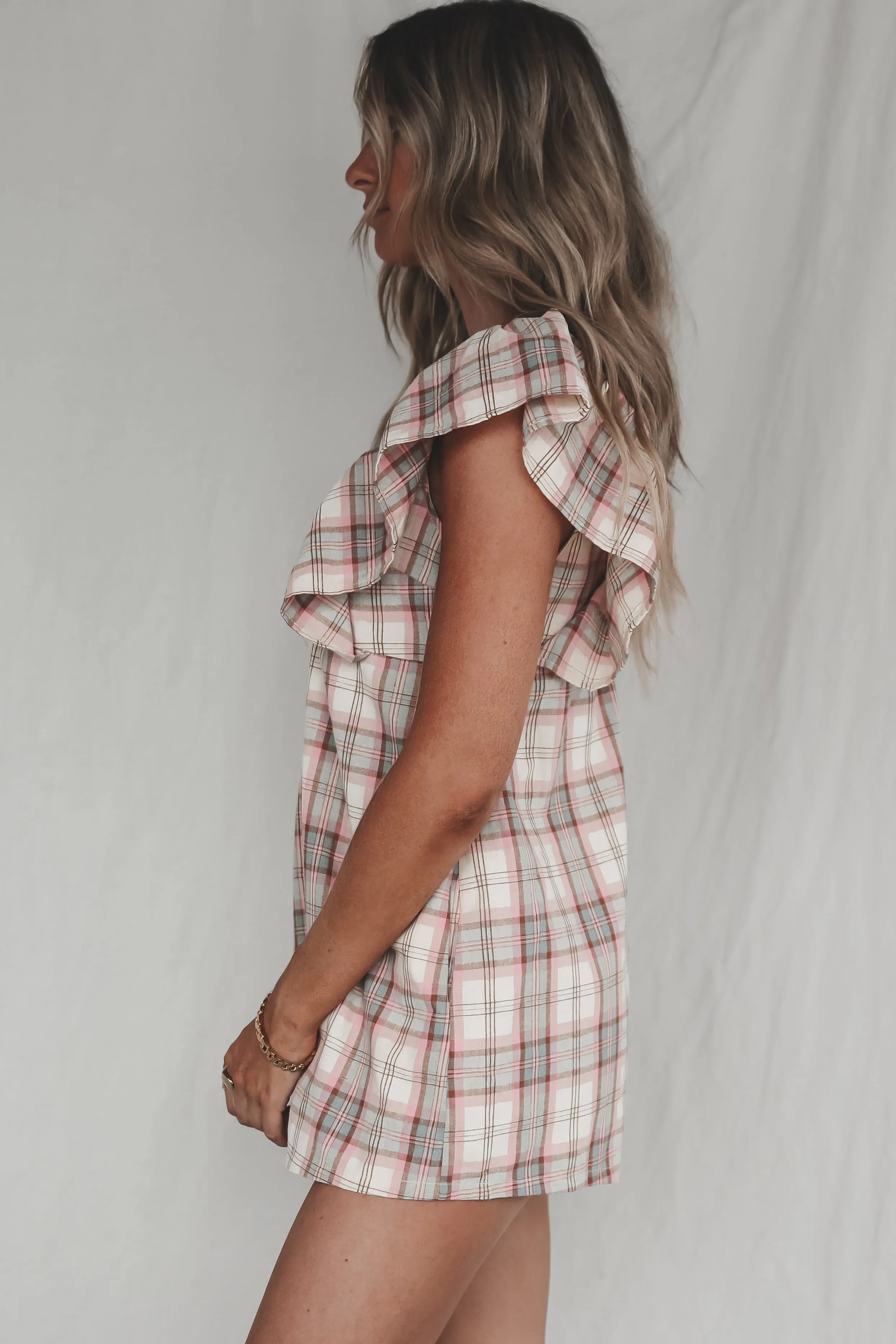 DEAL Prove Them Wrong Plaid Ruffle Romper