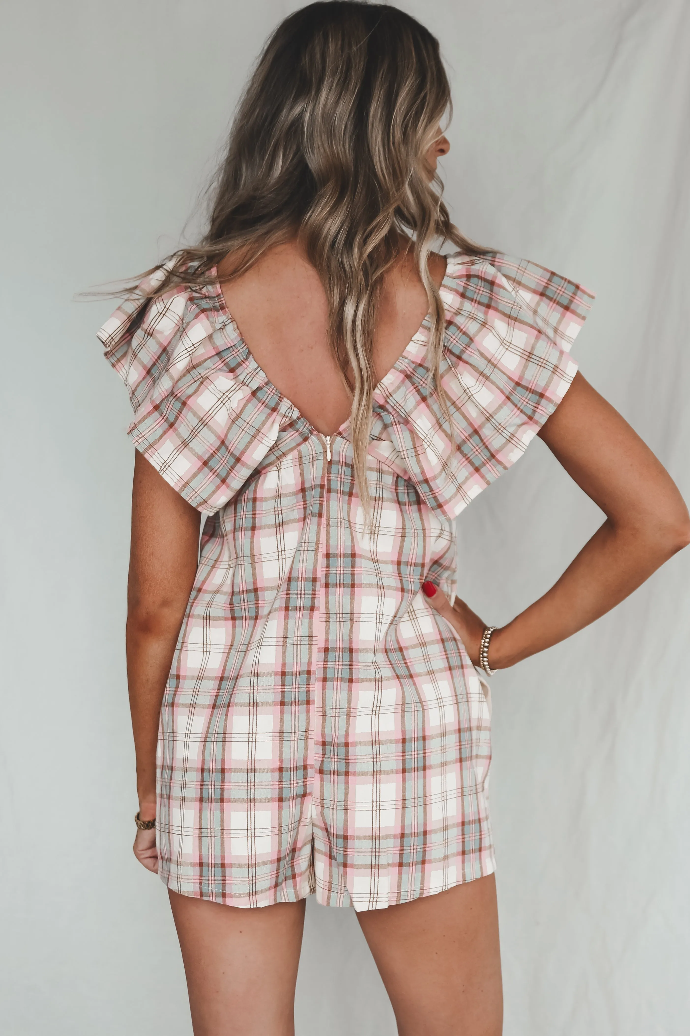 DEAL Prove Them Wrong Plaid Ruffle Romper