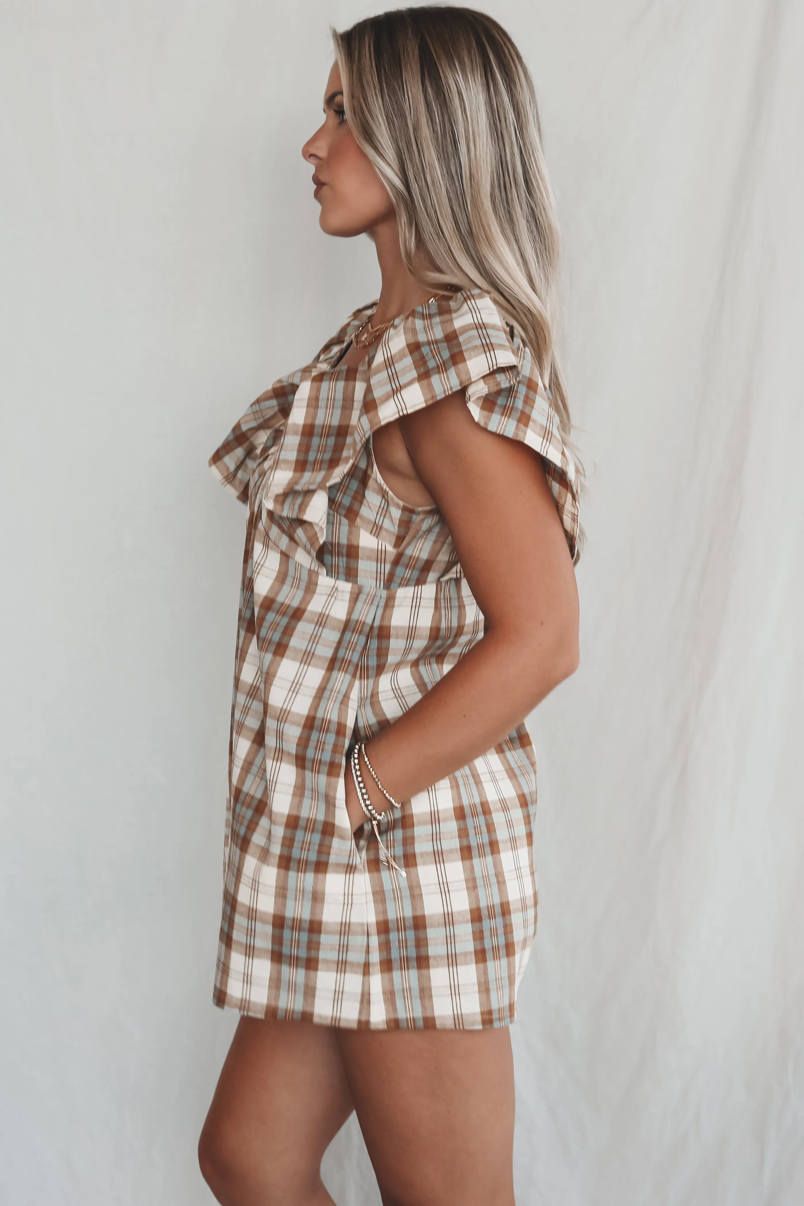 DEAL Prove Them Wrong Plaid Ruffle Romper