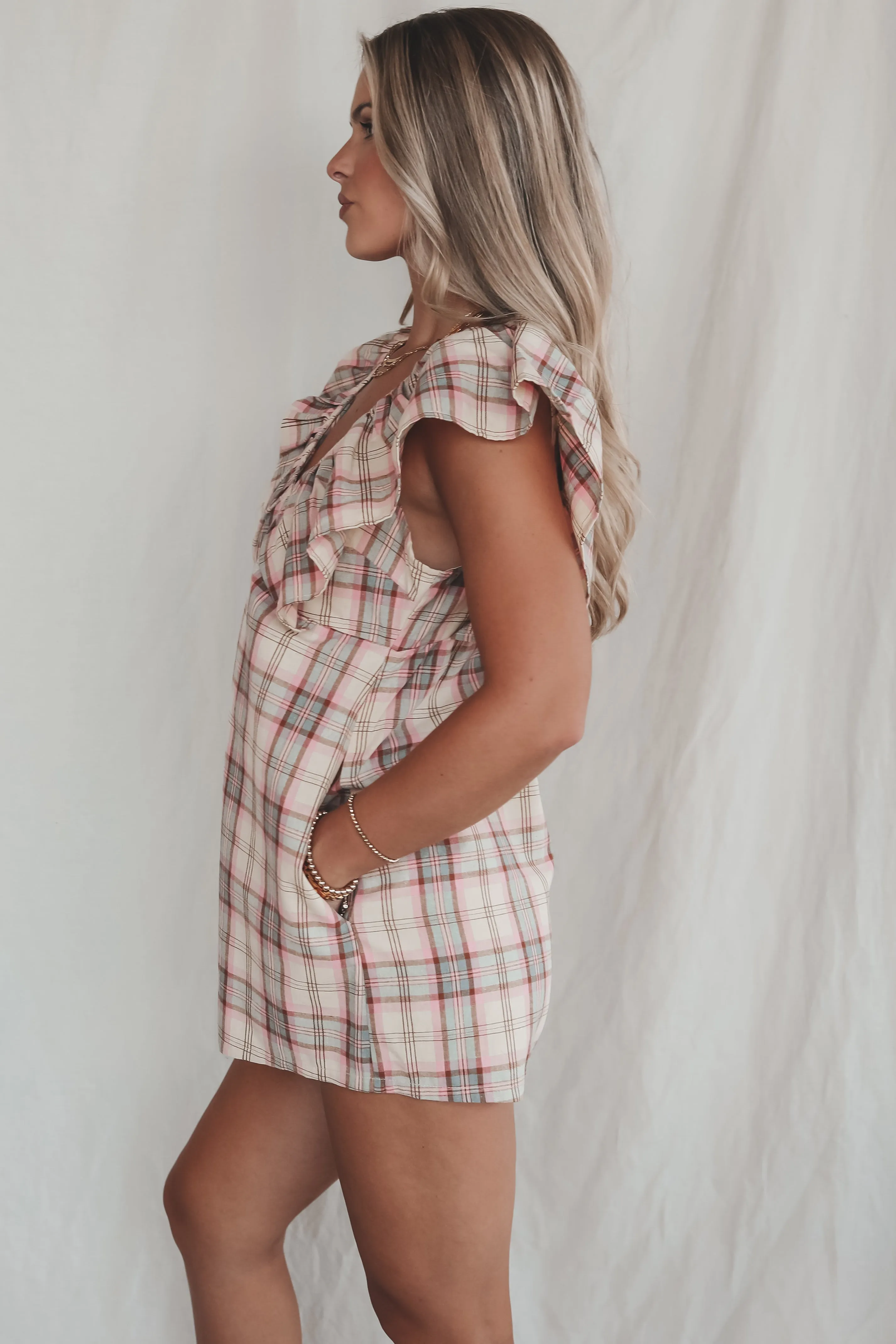 DEAL Prove Them Wrong Plaid Ruffle Romper