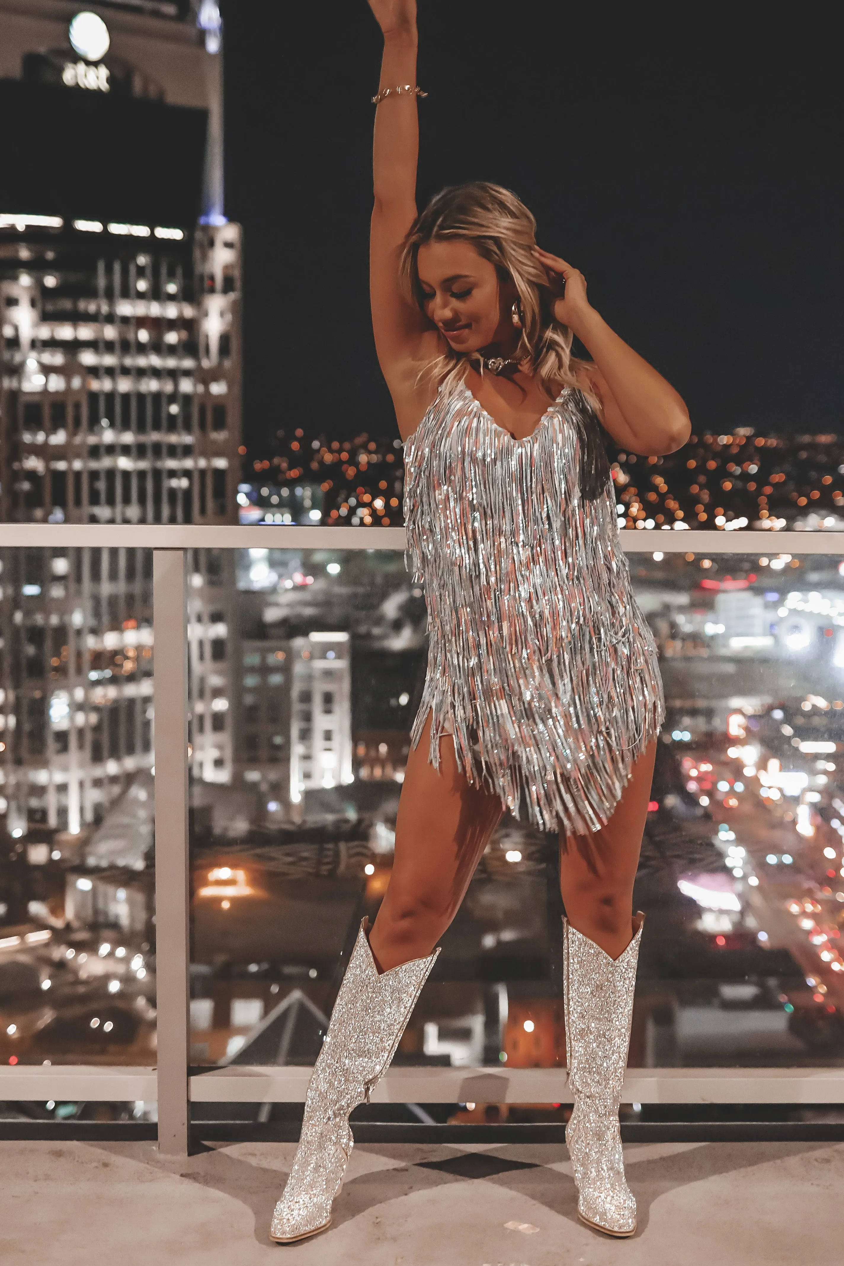 DEAL Shake It My Way Short Sequin Fringe Mini Dress