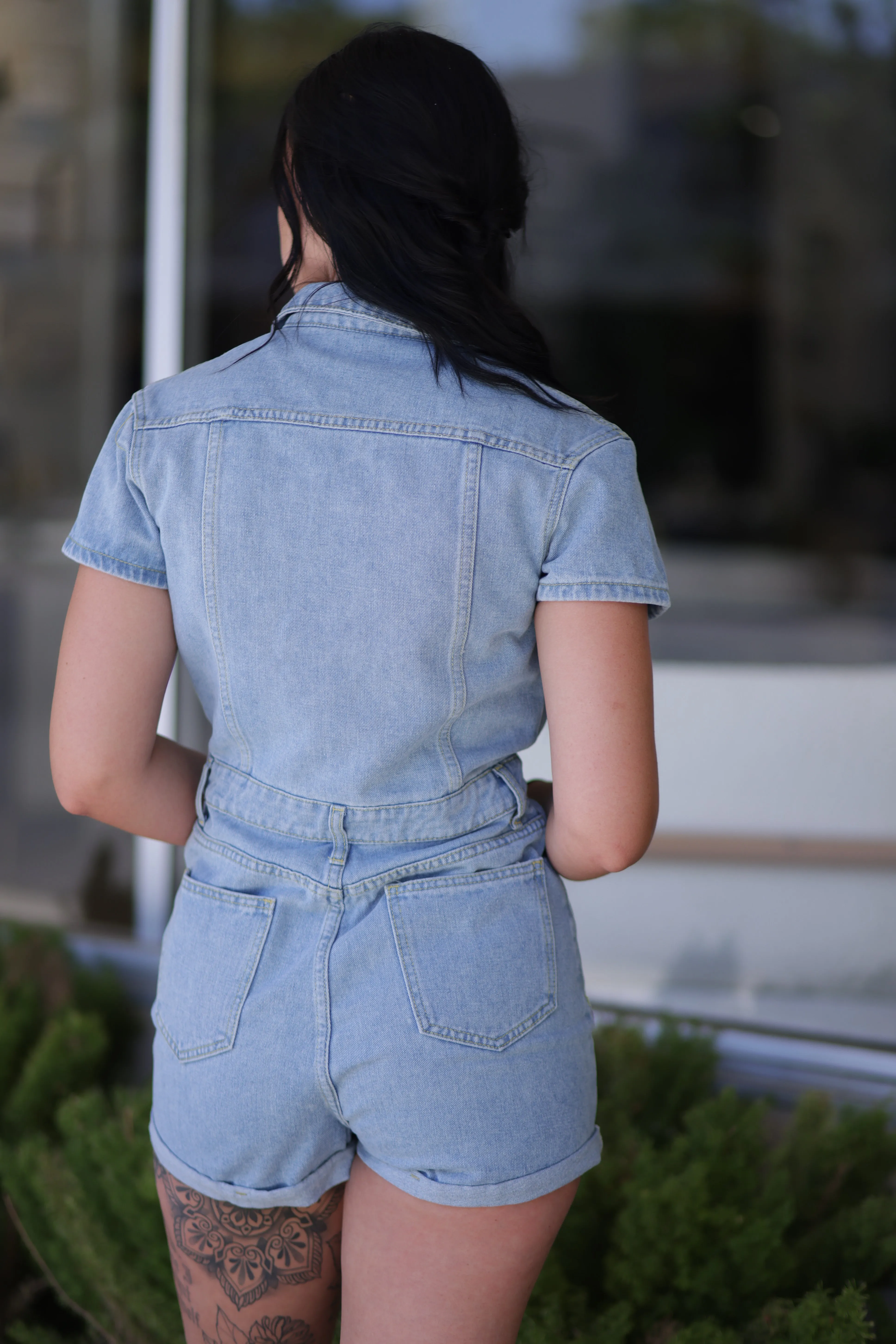 Denim Romper