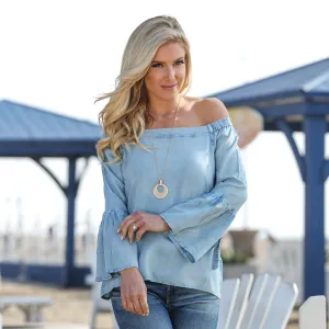 Denim Scoop Neck Tunic