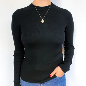 Designer Black Crew Neck Jumper Small