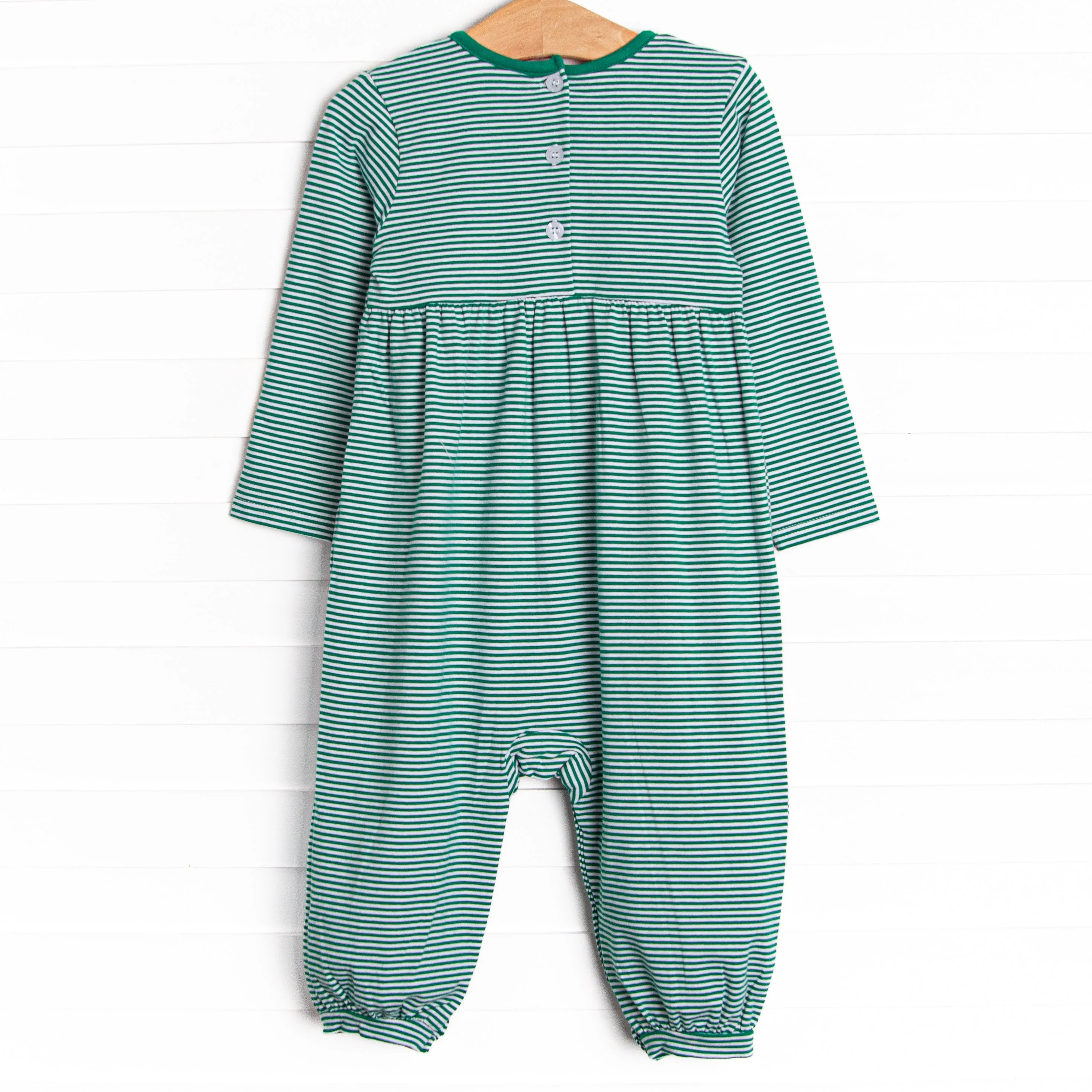 Doodle Days Embroidered Romper, Green