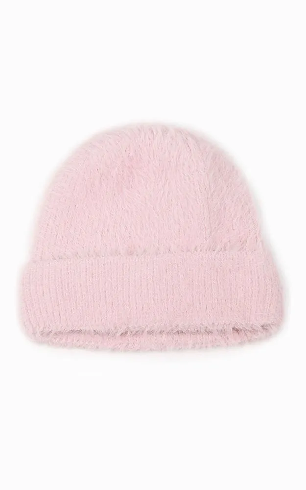 EAH9516 Furry Knit Cuff Beanie Hat