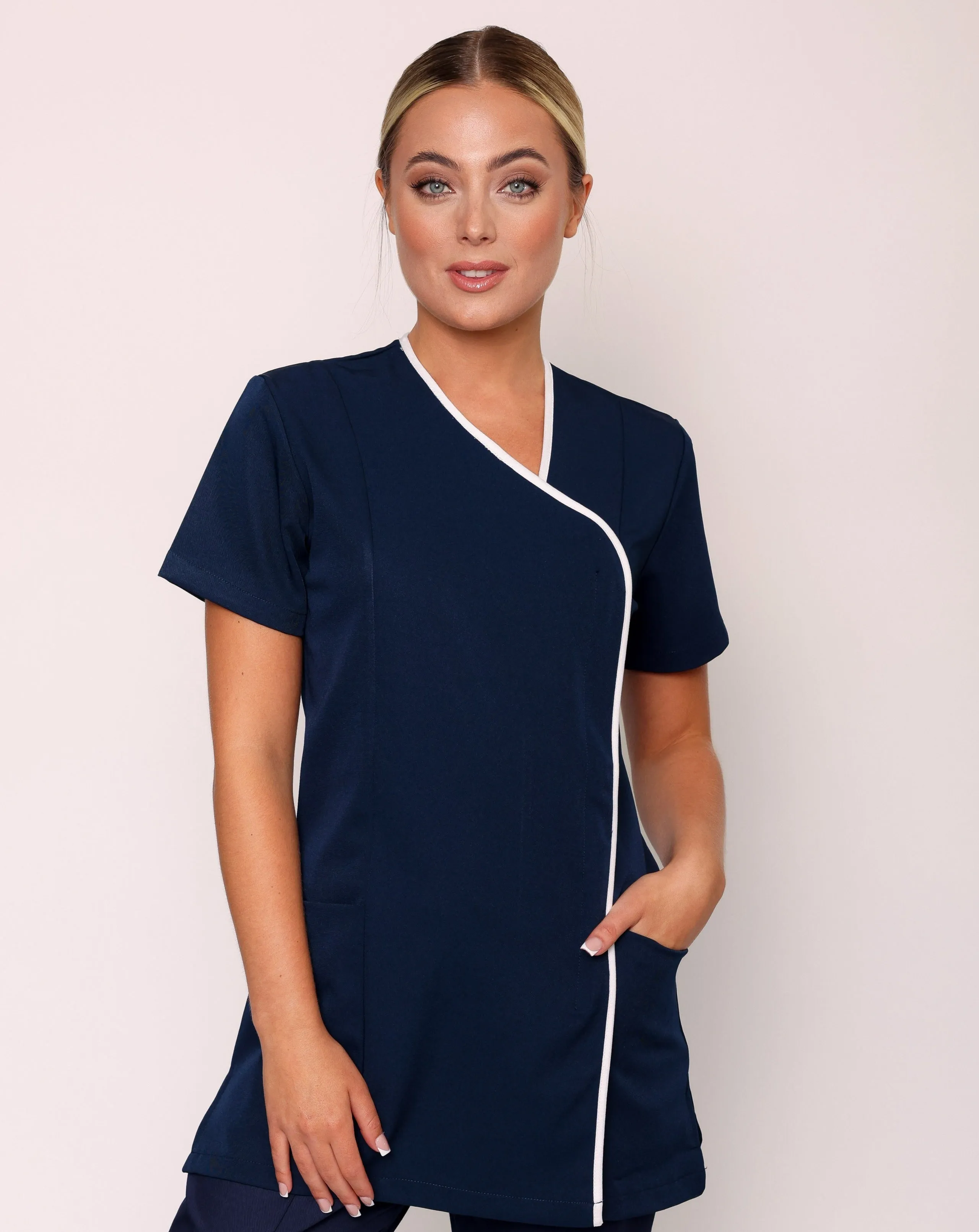 Eternity Women's Healthcare Tunic - Navy / White